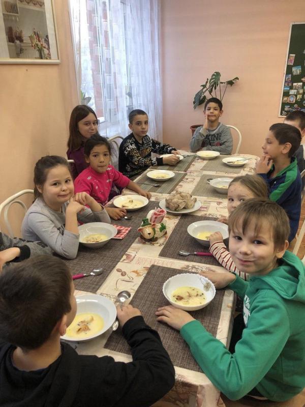 На занятиях по кулинарии
