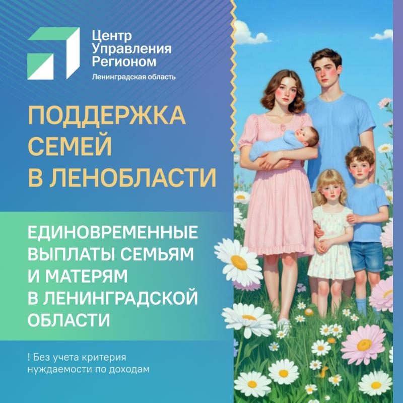 В Ленинградской области действуют меры социальной поддержки семей — как федеральные, так и региональные. 